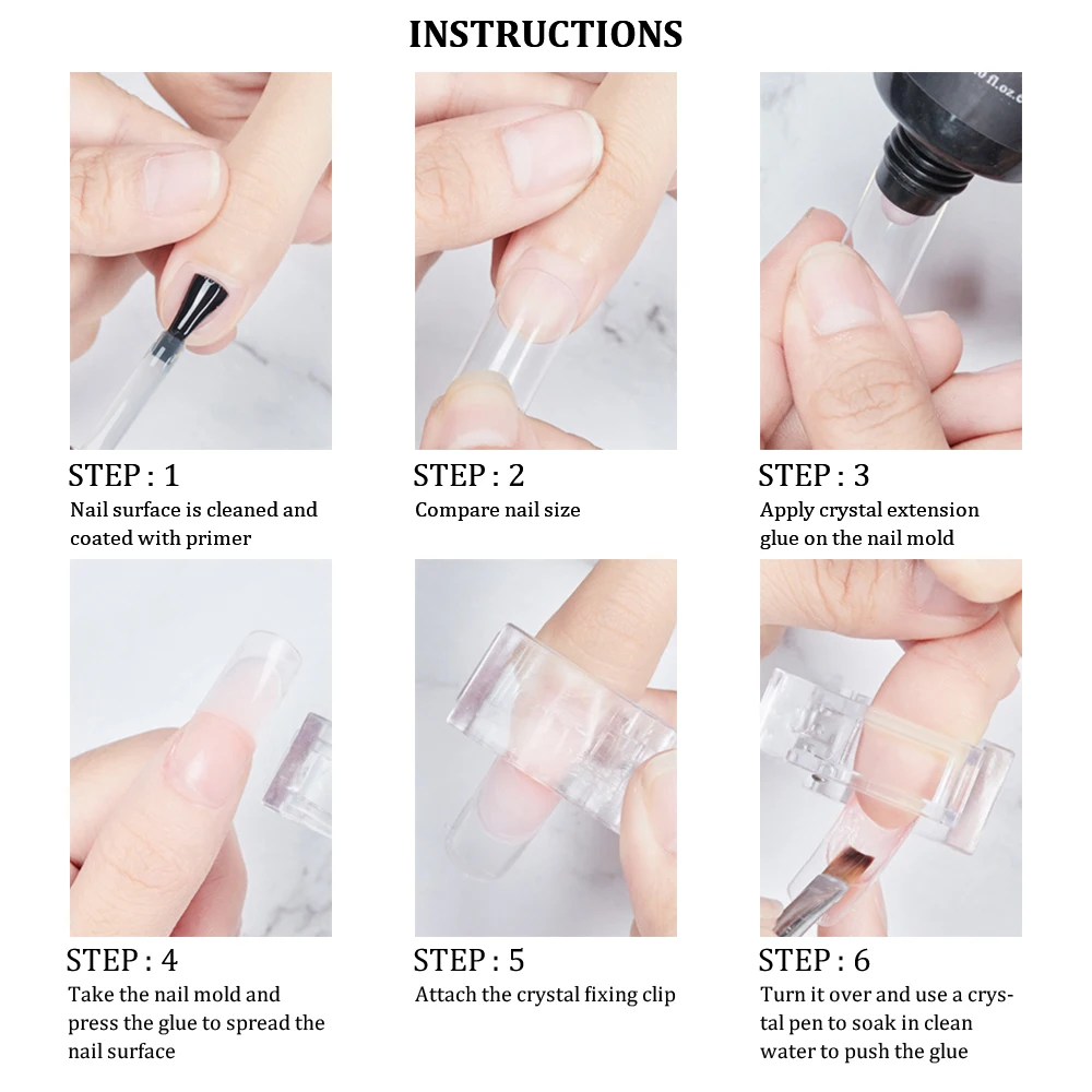 10Pcs Acryl Nail Clip Transparante Gel Quick Building Nail Tips Clips Vingernagel Extension Uv Klemmen Manicure Builder Gereedschap