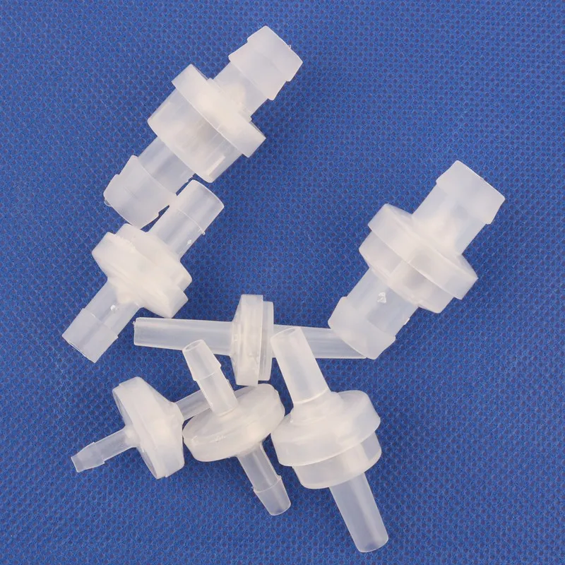 1~200pcs PP Food Grade Check Valve Aquarium Air Pump Non-Return For Fuel Gas Liquid Oil One-Way Valve