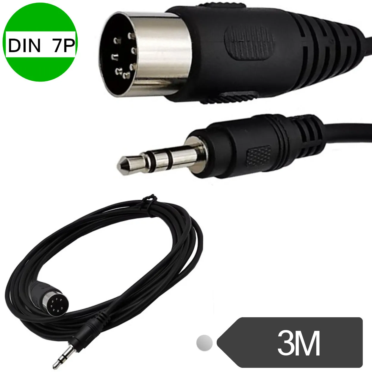 7pin DIN สาย,7-Pin Din ชาย3.5มม.(1/8in) สเตอริโอชายสายพรีเมี่ยมเสียงสำหรับ Bang & Olufsen, Naim, Quad สเตอริโอ