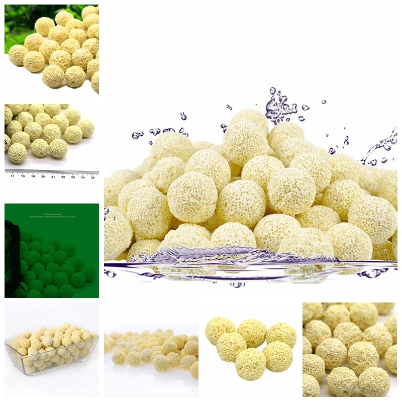 10 PCS Aquarium Filter Media Ball Bio Aquarium Media Net Bag Biological Ball for Fish Tank Filter