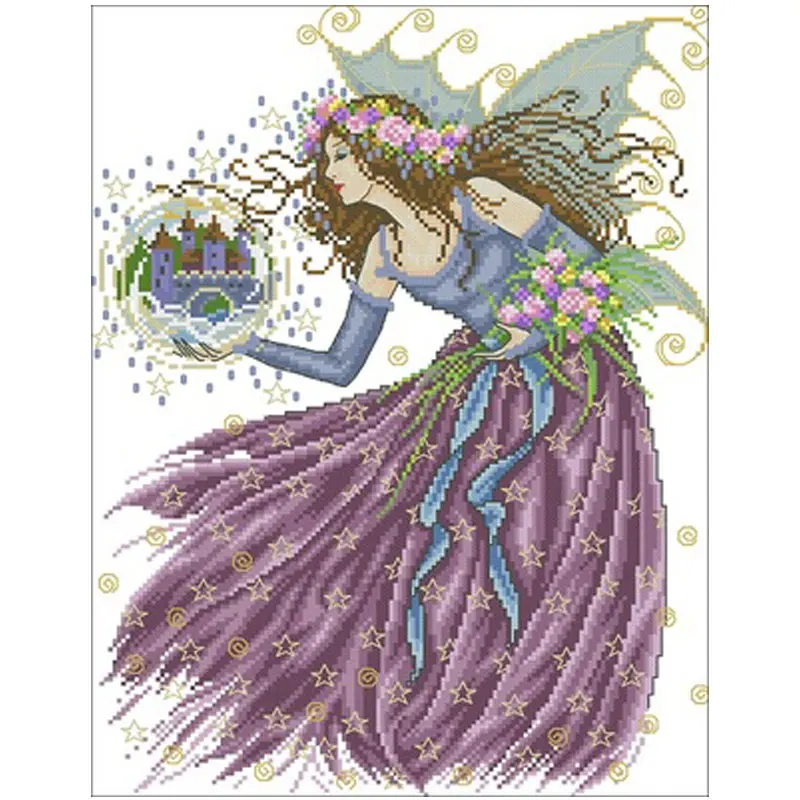 Stardust Fairy patterns Counted Cross Stitch 11CT 14CT 18CT DIY Chinese Cross Stitch Kits Embroidery Needlework Sets