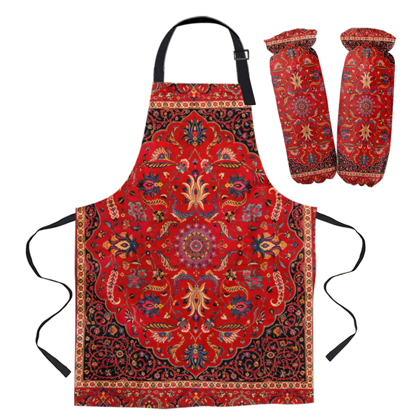 Antique Persian Rug Apron Kitchen Household Cleaning Pinafore Baking Accessories Cooking Apron Kitchen Aprons for Woman