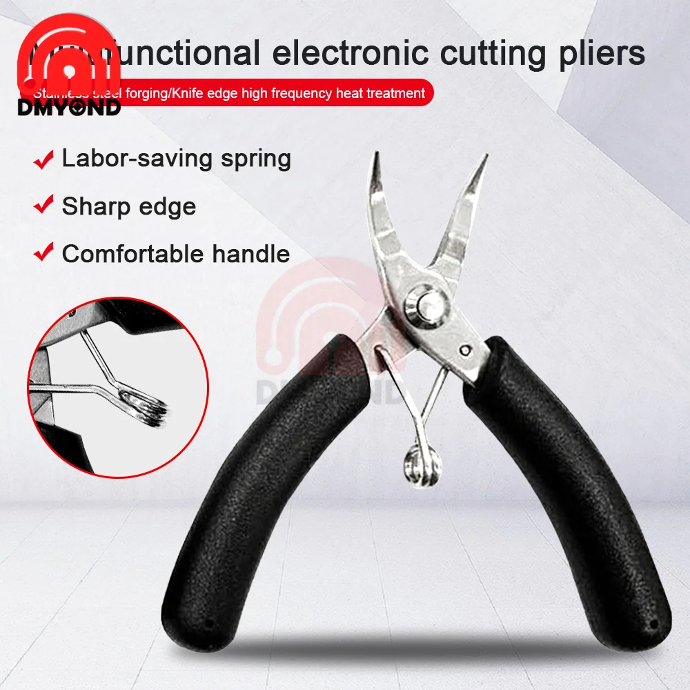 4 Inch Mini Pliers Diagonal Pliers Bent Needle Nipper Nose Pliers Cable Snips Electrical Cutting Pliers Repair DIY Hand Tools