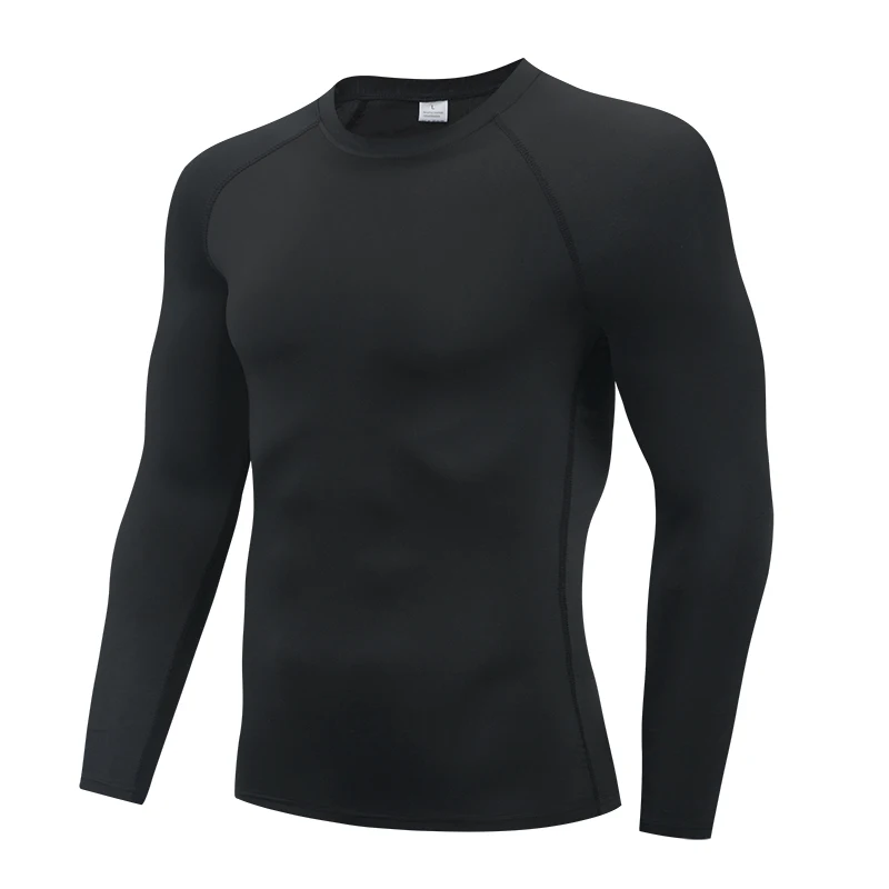 Men Compression Running T Shirt Fitness Tight Long Sleeve Sport tshirt Training Jogging Shirts Gym Sportswear Quick Dry rashgard