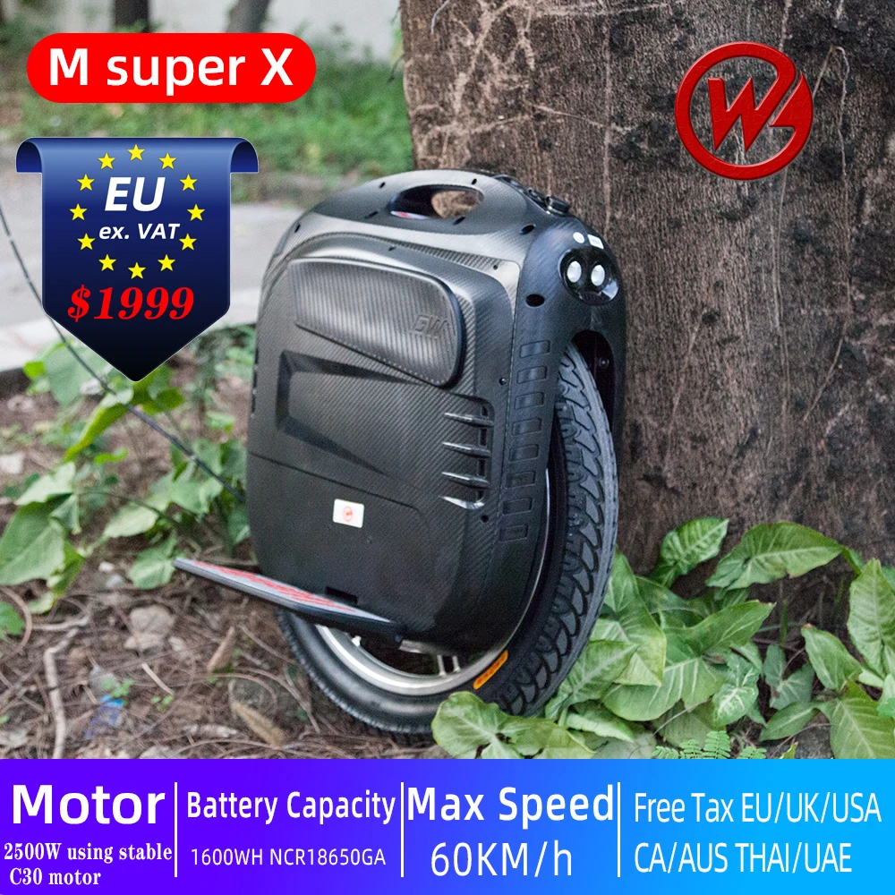 

2022 Newest Gotway MsuperX Electric Unicycle MSX 84V 1600WH Max 60km/h+,2500W Motor,Max 4000W,electric scooter Freeshipping