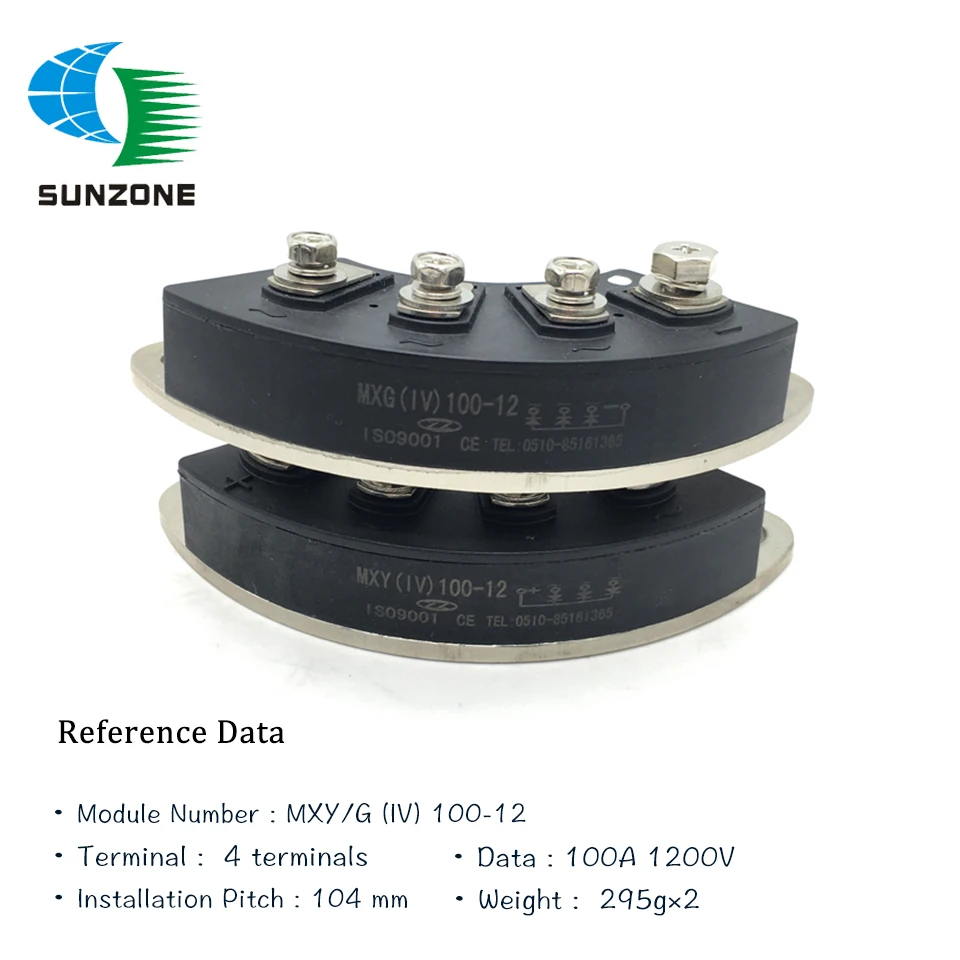Rectifier Control Module MXY100-12 MXG100-12 100A 1200V Pressure Type Four Terminals Installation Pitch 104mm MXG/Y(IV)100-12