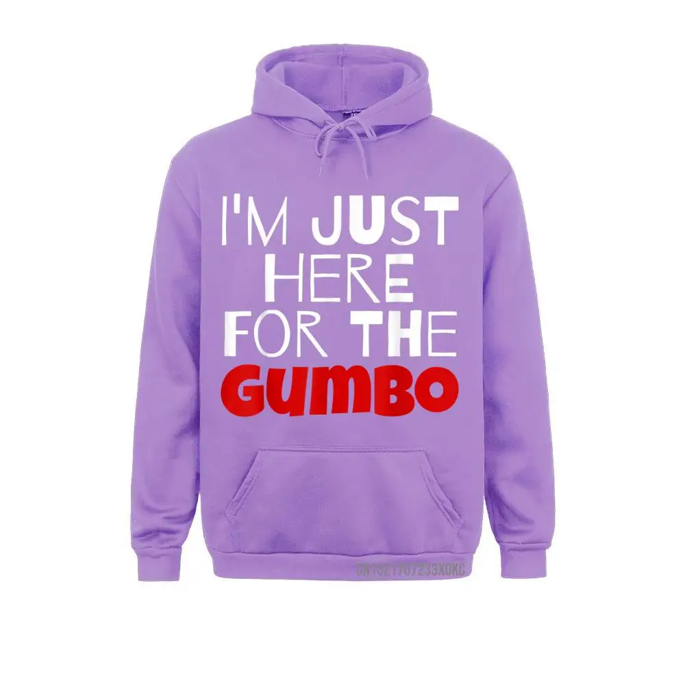 Ik Ben Gewoon Hier Voor De Gumbo Grappig Hoodie Geek Sweatshirts Groothandel Mannen Hoodies Aangepaste Lange Mouwen Kleding