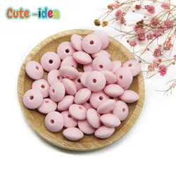 Cute-idea Baby Silicone Lentils Beads 100Pcs Baby Abacus Lentils teething beads infant Pacifier Chain Care toys Accessories gift