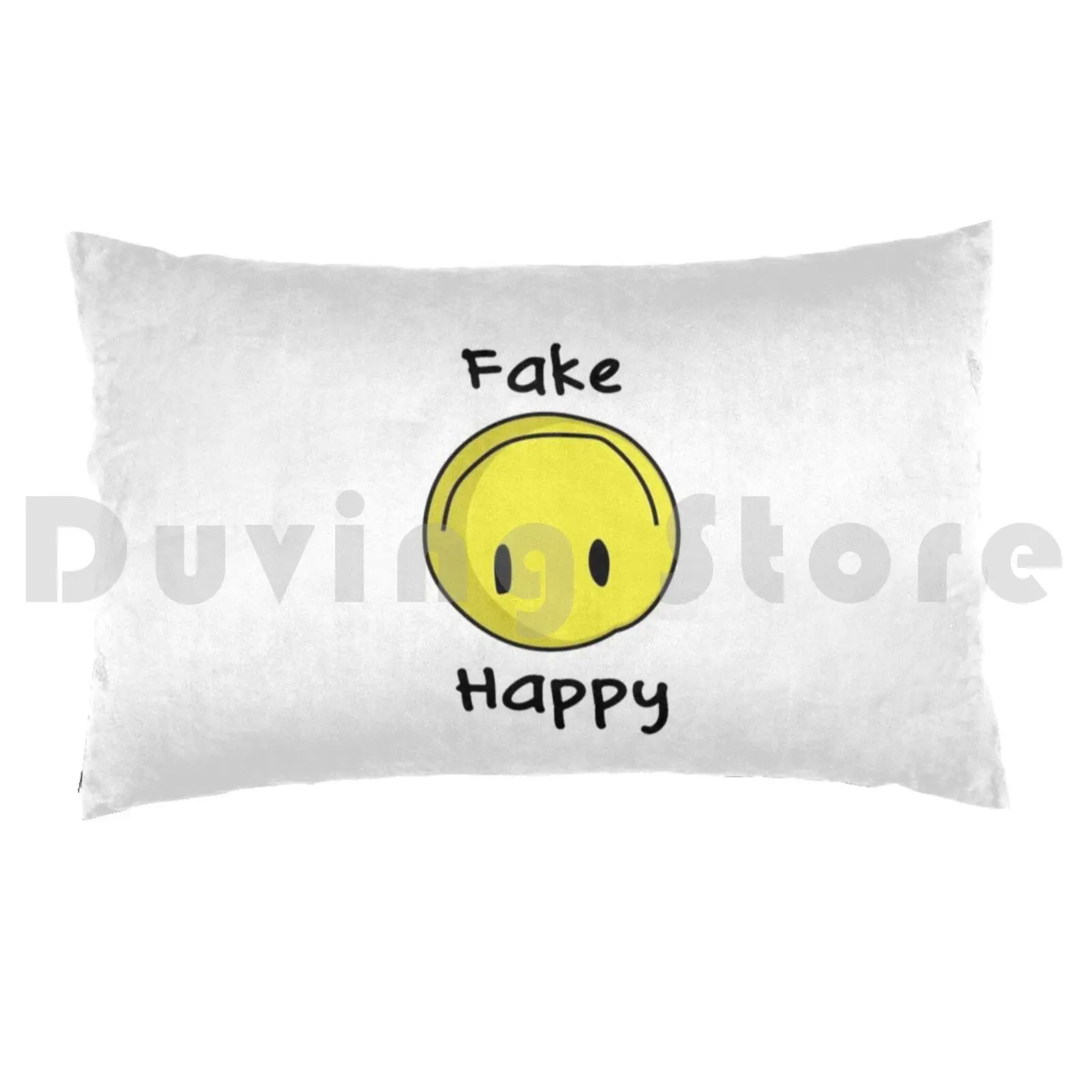 Fake Happy Pillow case Fake Happy Paramore Fake Smile Smile Meme Smile Funny Paramore Art Fake