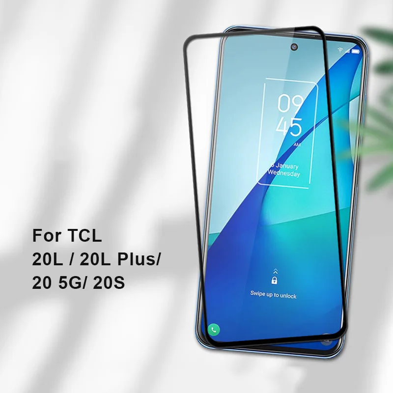 9D Protective Glass for TCL 20L Plus 20S Black Edge Full Cover Screen Protector for TCL 20 5G 9H 2.5D Clear Tempered Glass