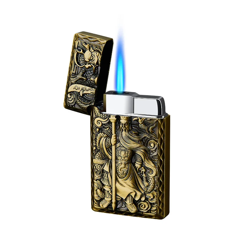 Buy Lighters Funny Flints Gas Lighter Mini Metal Butane Funny Cigarettes Accessories Cigar Smoking Lighters Outdoor men\'s Gifts