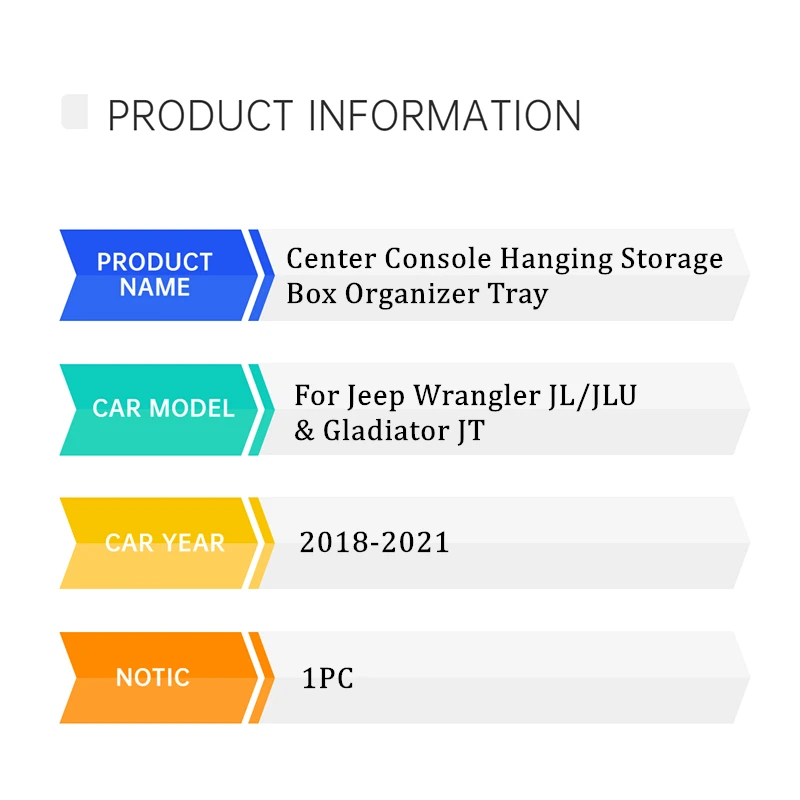 For Jeep Wrangler JL JLU 2018-2022 2023 and Gladiator JT 2020 2021 Stowing Tidying, Including Sports, Sahara, Freedom, Rubicon