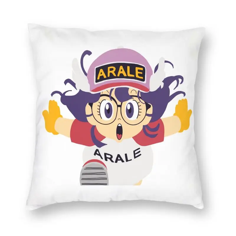 Dr Slump Cushion Cover 40x40cm Decoration Print Japan Robot Arale Throw Pillow Case for Car Double Side