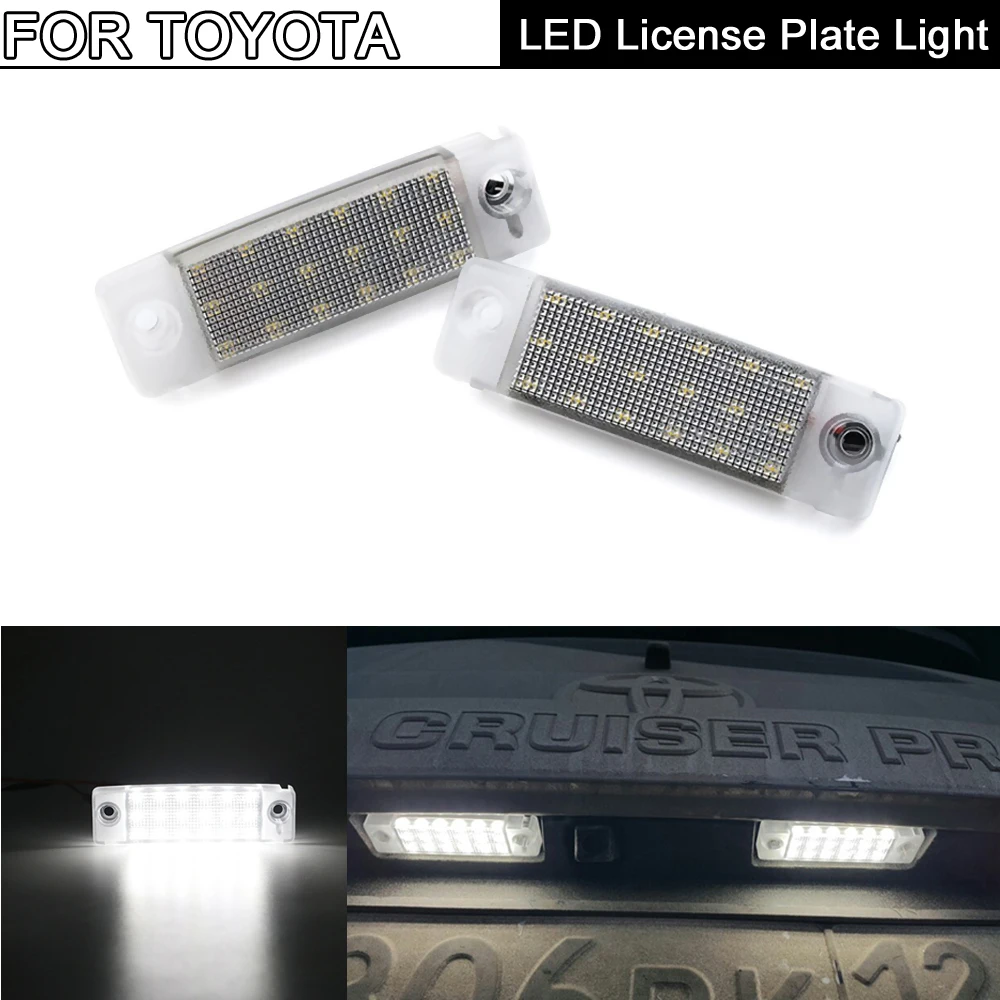 LED License Number Plate Light For Toyota 4Runner Sequoia Sienna Previa Land Cruiser Caldina Corolla Lexus GX470 Daihatsu Delta - Image 2