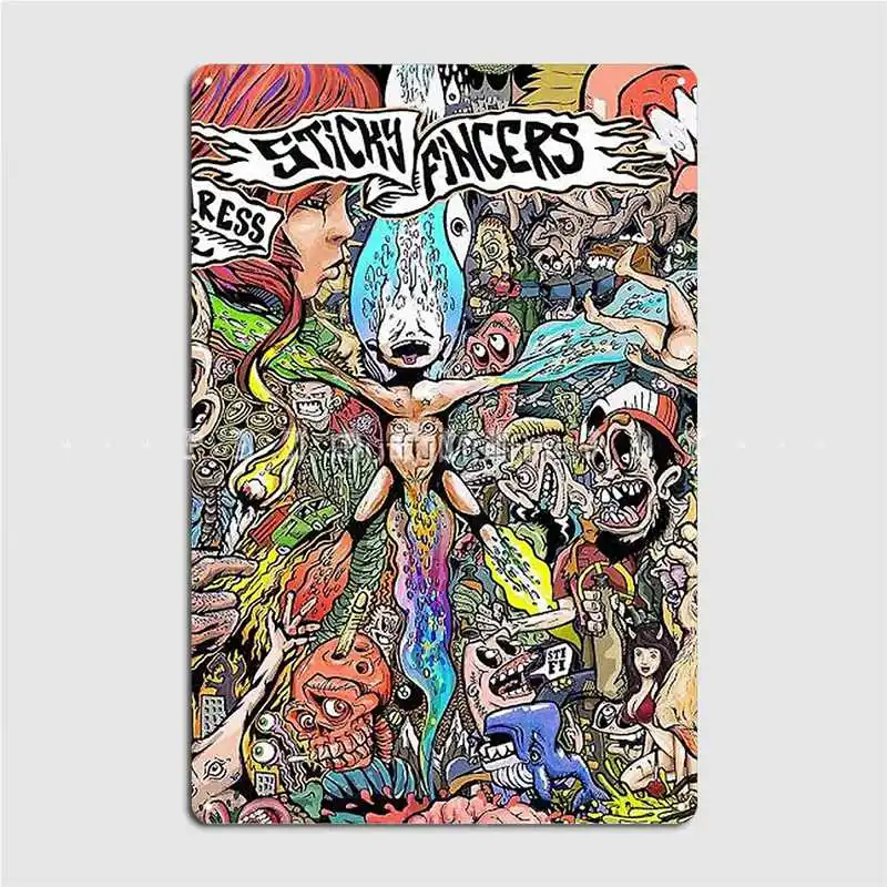 Sticky Fingers Caress Your Soul Poster Metal Plaque Club Cinema Personalized Painting D&eacute;cor Tin Sign Posters