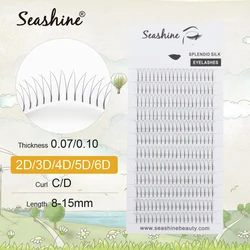 Seashine-プロのまつげエクステ,既製のロシアのボリュームファン,2d/3d/4d/5d/6d