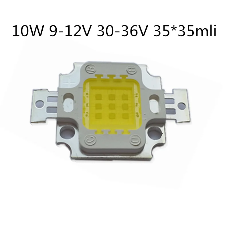 20pcs LED COB High Power 10W 20W 30W 50W 70W 100W 35*35MLI 30V Lamp Bead White/Warm White COLD Taiwan Huga Chip for Street lamp