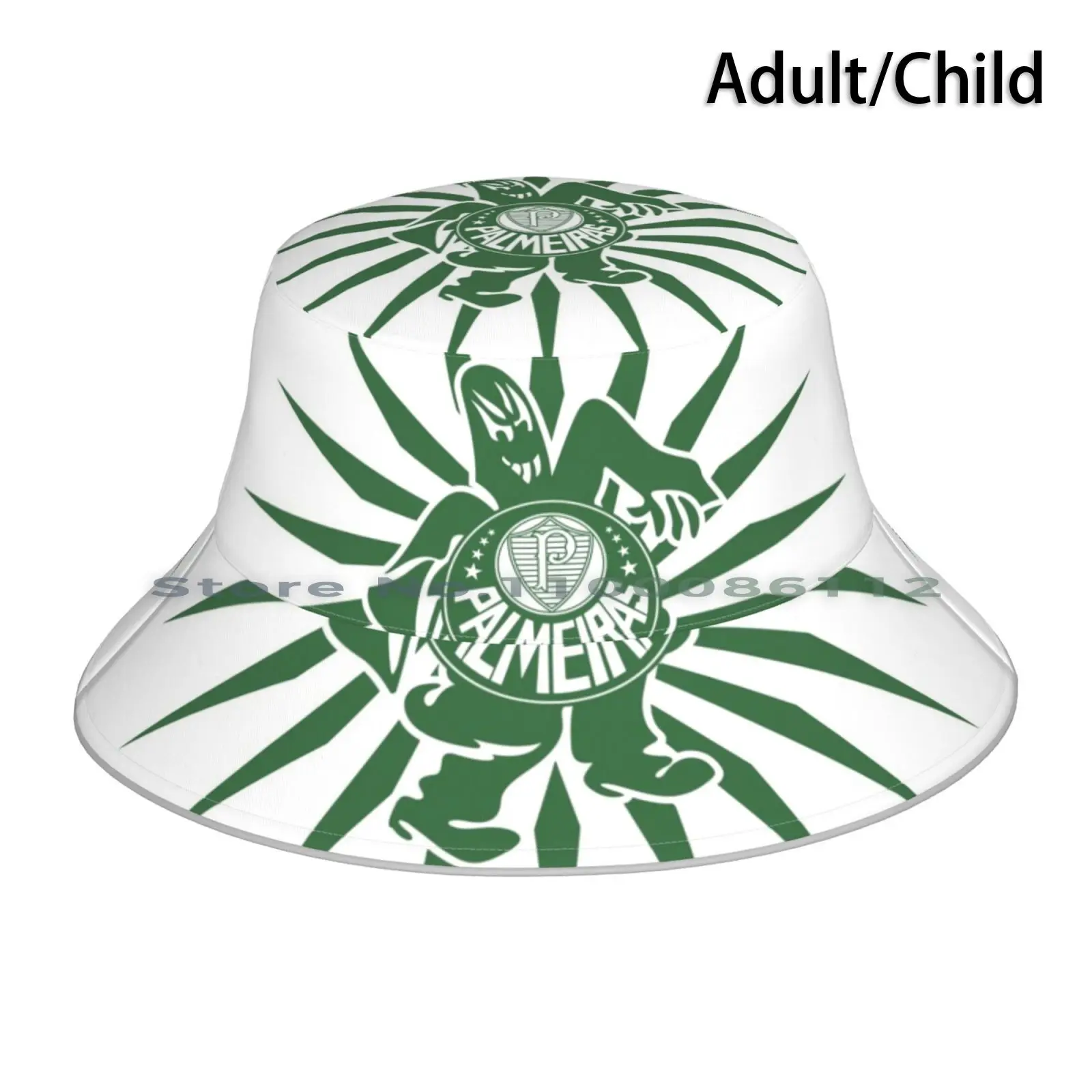 Palmeiras-Green Stain-3 Bucket Hat Sun Cap Football Brazilian Society Of Esportiva Palmeiras S?o Paulo Verdao Alviverde Allianz