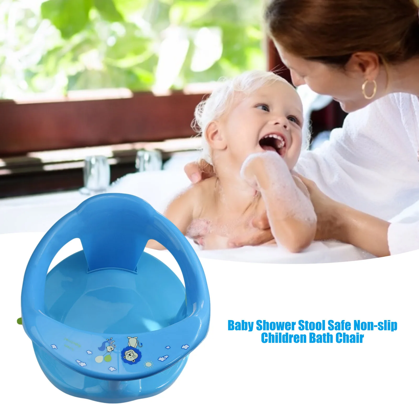 Baby Bath Chair Child With Suction Cup Bathtub Pad Seat Safety Anti Slip Newborn Shower Stool Infan Non-slip Children Bath Chair