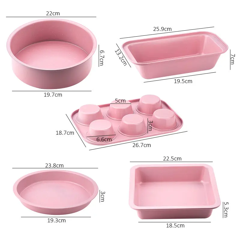 FAIS DU Carbon Steel Mold For Baking Pan Non-Stick Tray Muffin Square Round Pastry Bakeware Kitchen Accessories Cake Tools