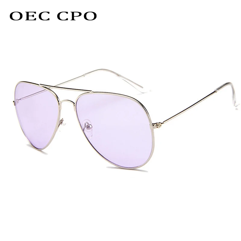 Moda occhiali da sole pilota di colore trasparente donna uomo designer di marca rosa blu lenti occhiali da sole uomo donna occhiali da esterno O644