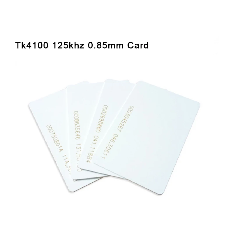 EM4100 Tk4100 125khz White Card 0.85mm Tags Proximity Chip Thin Cards Access Control Accessories Keyfob RFID Tag 5/10pcs