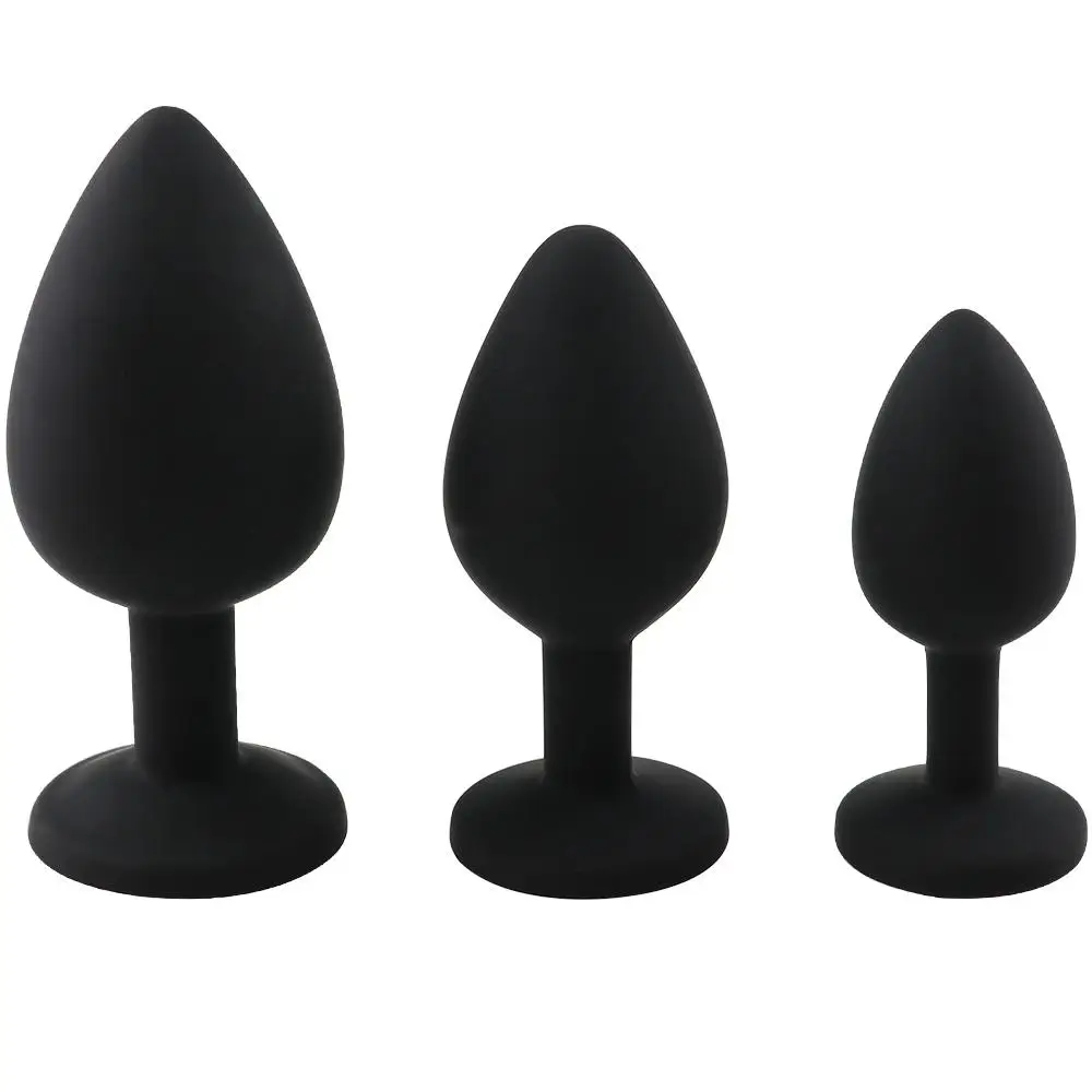 Three sizes and three colors anal plug，reusable silicone anal toys big anal plug Stimulating Anal Adult Game sex Toys