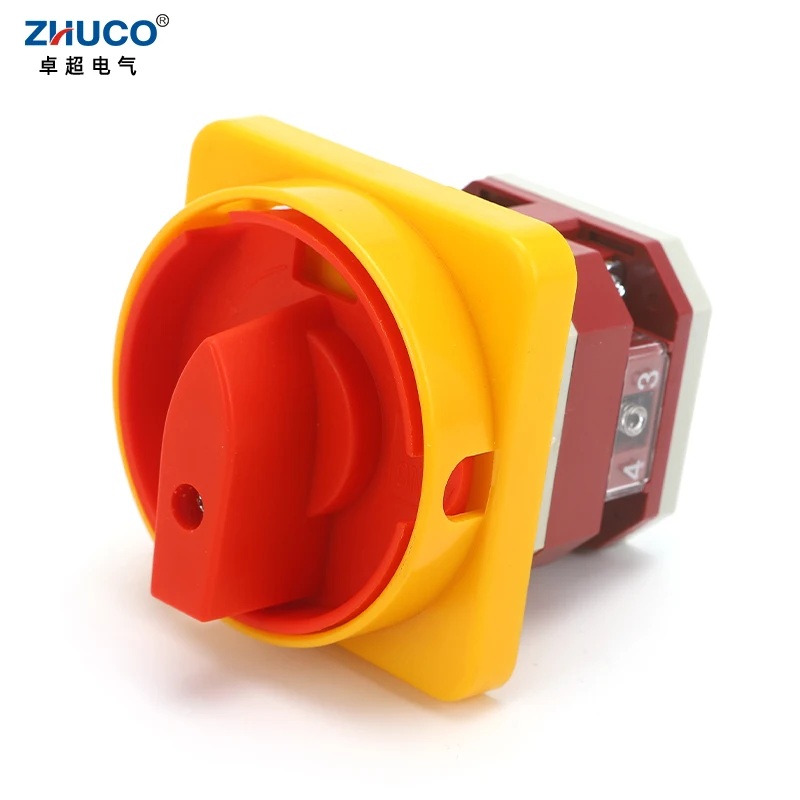 ZHUCO LW12-16/1GS 16A Two Position One Pole Combination Knob Padlock Master Control Circuit Rotary Power Cut-off Cam Switch