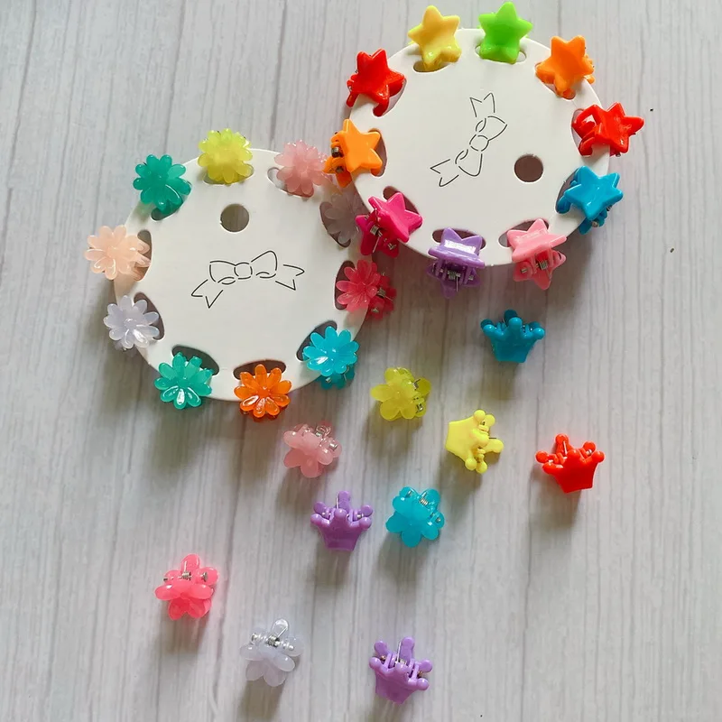 1set Children Cute Flower Claw Clip Girls Small Hair Clips Set Star Hair Crabs Baby Mini Barrette Sweet Hairpin Kids headdress