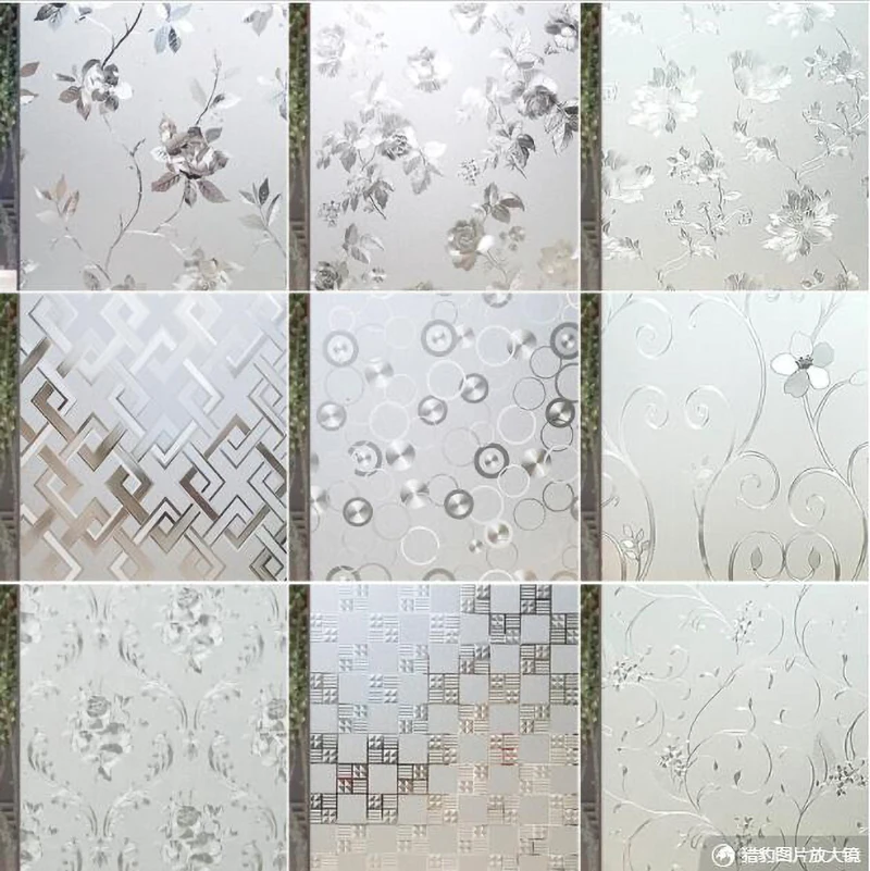 

Thickened Window Glass Sticker, Opaque Anti-Peep, Anti-ultraviolet Frosted Glue-Free, Electrostatic Embossed Flower Privacy Film