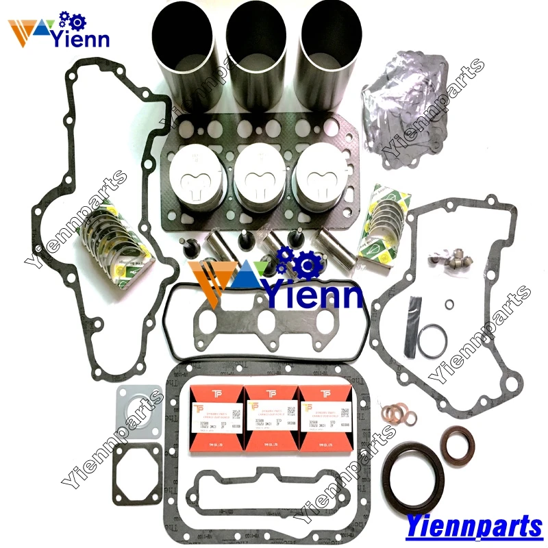 

K3D Overhaul Rebuild Kit Piston Piston Ring Cylinder Liner Gasket Set Bearing Set Valve Kit For Mitsubishi TU175F Diesel Engine