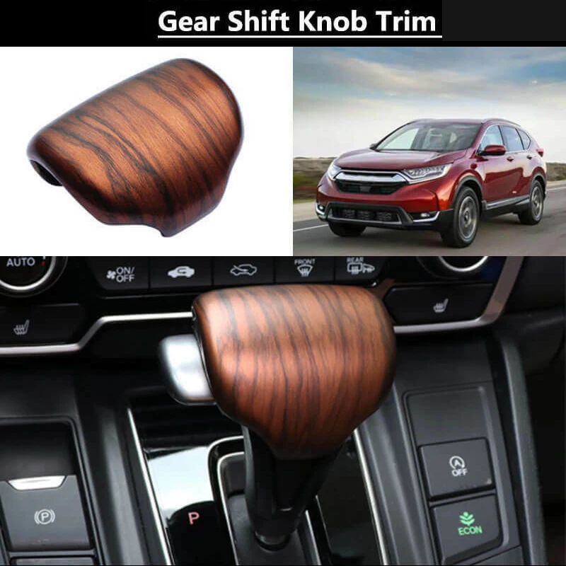 Peach Wood Grain Gear Shift Knob Cover Trim Fit For Honda CR-V CRV 2017-2019