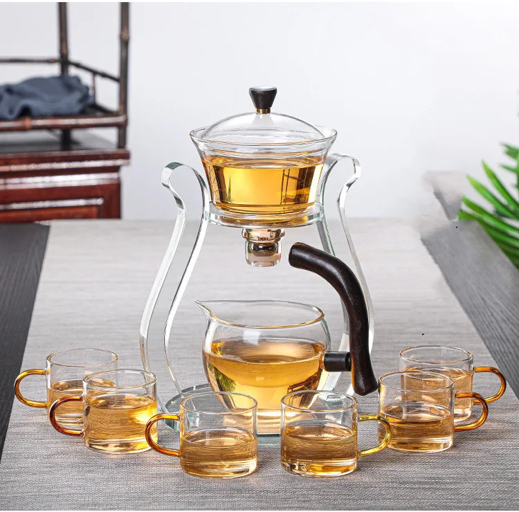 

1PC Automatic Electric Heater Glass Teapot Afternoon Tea Creative Da Hong Pao Chinese Tea Pot and Cup Set Teteras Kettle WC 023