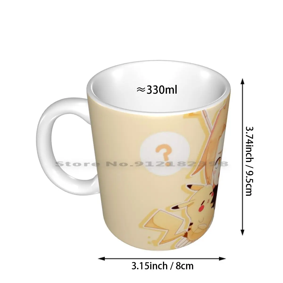 Cute Kaminari!! Ceramic Mugs Coffee Cups Milk Tea Mug Denki Denki Kaminari Bnha My Hero Mha Boku No Hero Academia Creative