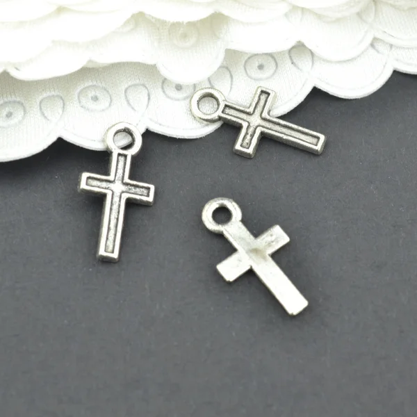 150Pcs metal cross Charm Antique Tibetan Silver Pendant Jewelry Products Charms Diy Pendants For Necklace Bracelets  T62