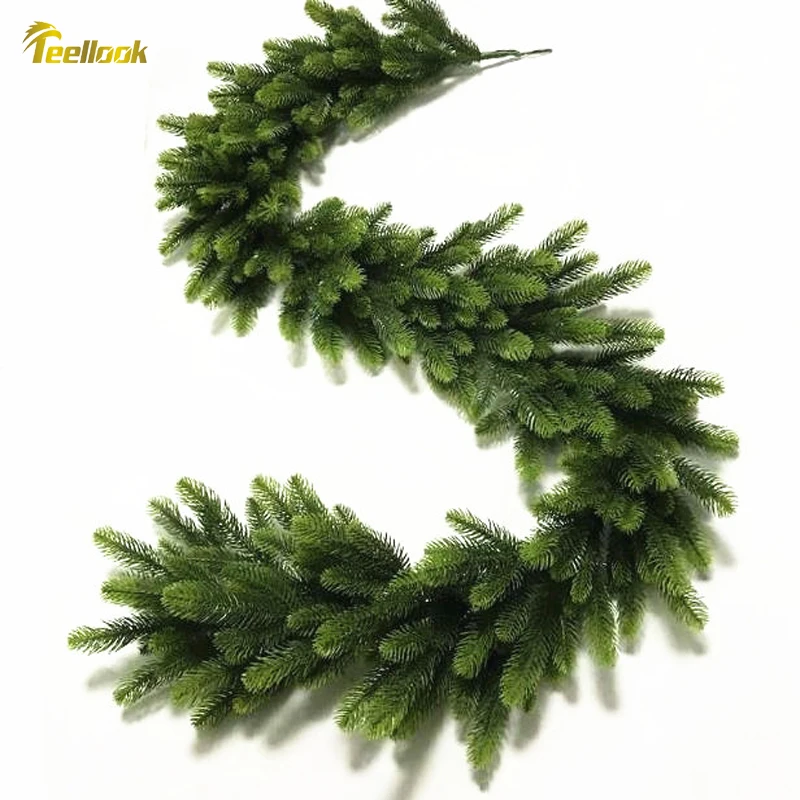 

Teellook PE Leaf Christmas Wreath Rattan Christmas Hotel Mall Home Decoration Pendant