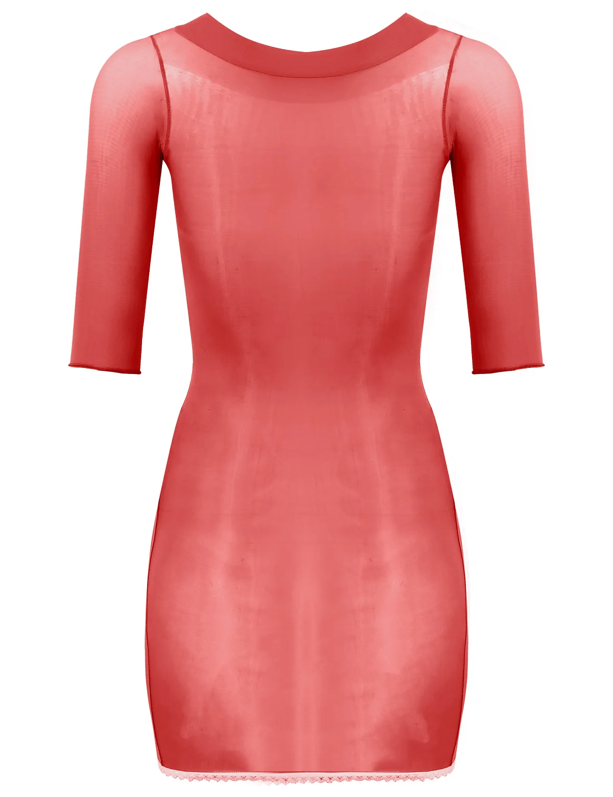 Women's Sheer Mini Dress Lingerie Sexy See-through Mesh Bodystocking Female Stretchy Dressess Nightwear Bodycon Dresses