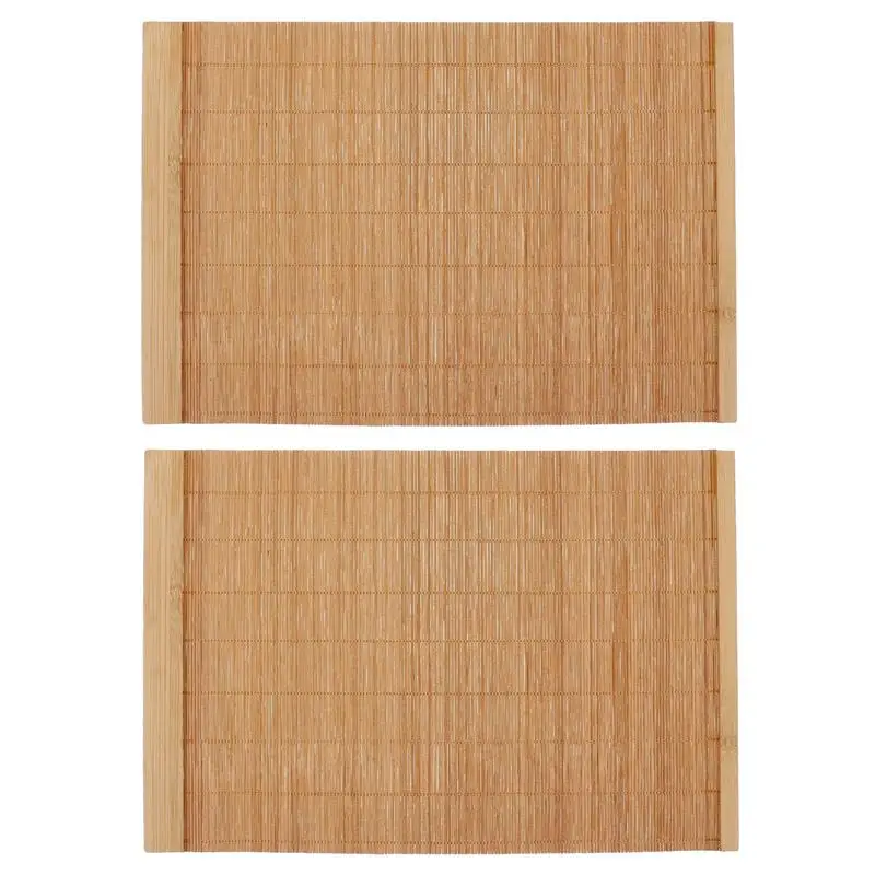 Bamboo Table Mats Placemat Tea Placemats Mat Japanese Slat Tray Runner Dining Set Place Heat Resistant Kung Washable Wood Fu