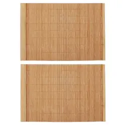 Bamboo Table Mats Placemat Tea Placemats Mat Japanese Slat Tray Runner Dining Set Place Heat Resistant Kung Washable Wood Fu