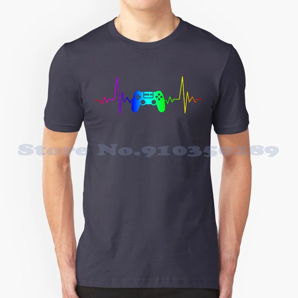 Video Game Controller Heartbeat Gamer Medical Mask And More 100% Cotton T-Shirt Gaming Video Games Nerd Retro Wii Funny Pc