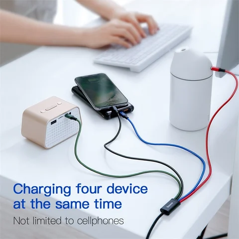 USB-кабель Baseus 3 в 1 для iPhone и Android — фото товара