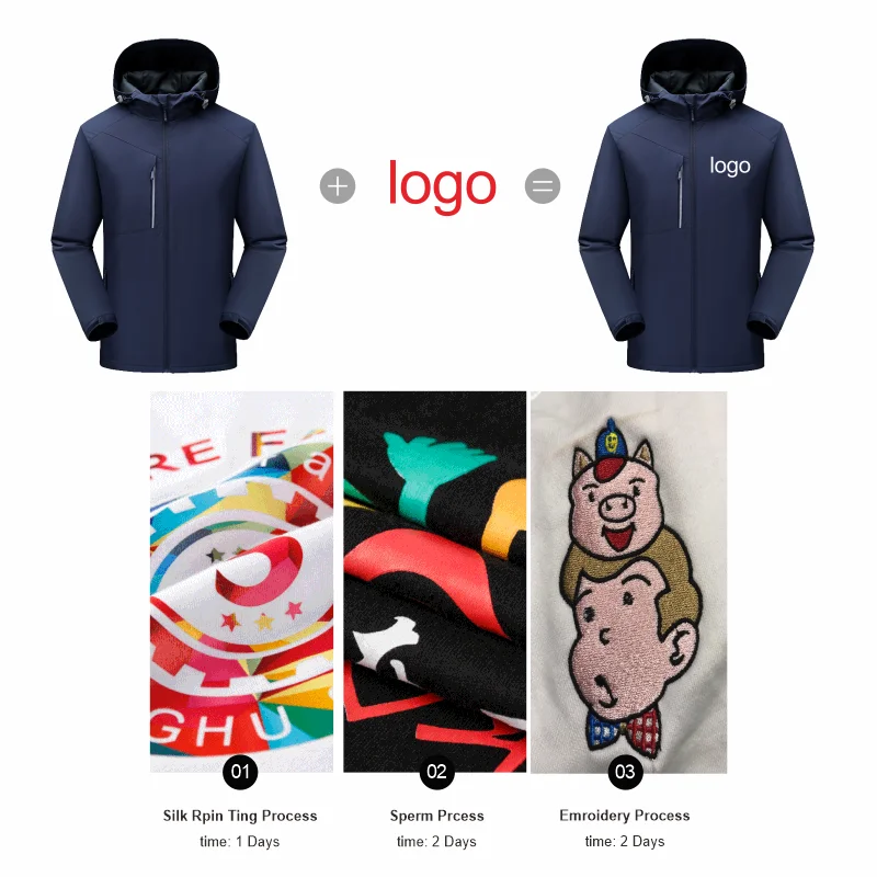 New Winter Jacket Custom Logo Men Women Windproof Hooded Outwear Casual Overcoat Fashion Thick Velvet Warm Coat ONECOOL
