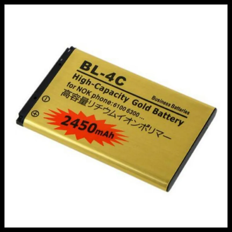 High Capacity Golden BL-4C Mobile Phone Battery For Nokia 6300 1202 1325 1506 1508 1661 1706 2220s 2228 BATTERY BL-4C BL4C