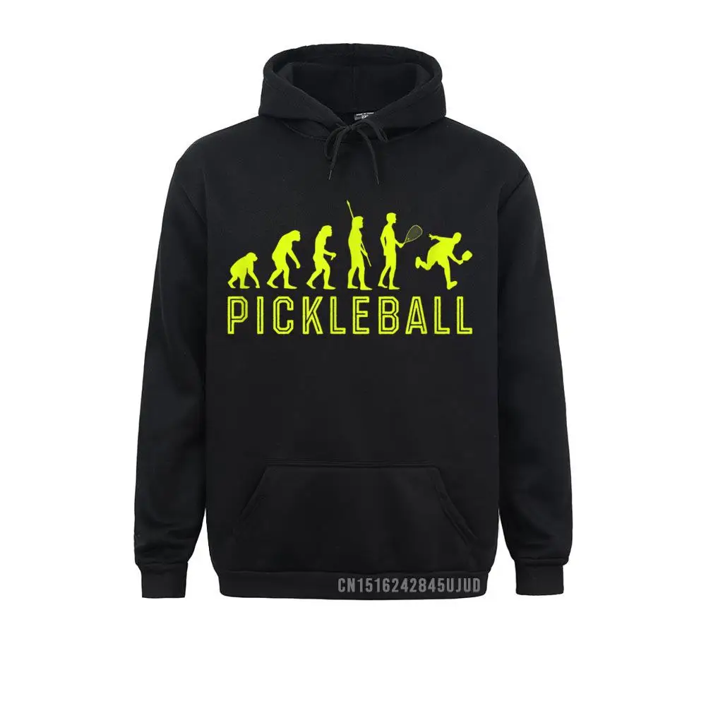 Evolution Of Pickleball Pullover Sweatshirts Winter Fall Hoodies Long Sleeve Brand New Fitness Clothes Party Men's