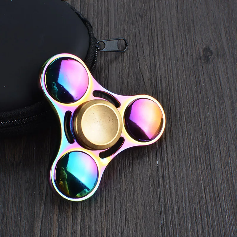 Hot Colorful Rainbow Fidget Spinner Metal Hand Spinner About 5 Minutes For Autism Rotation Anti Stress Toys Kids Children