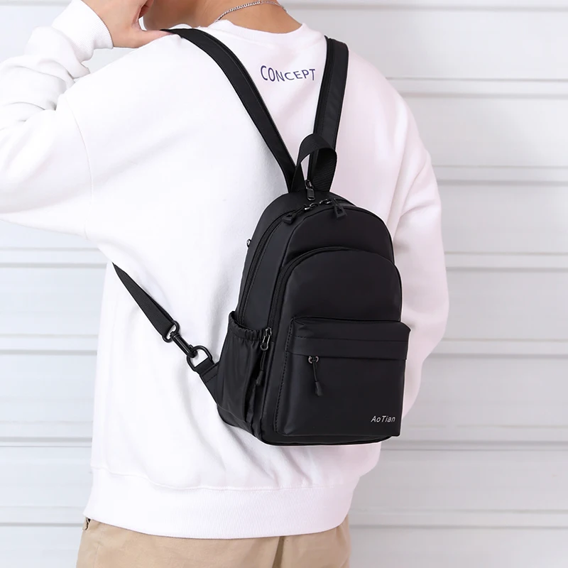 Men\'s Messenger Bag Waist Bag man High Quality Shoulder Bag male Handbags Ipad Short Trip Crossbody Bag boys Oxford Chest Pack