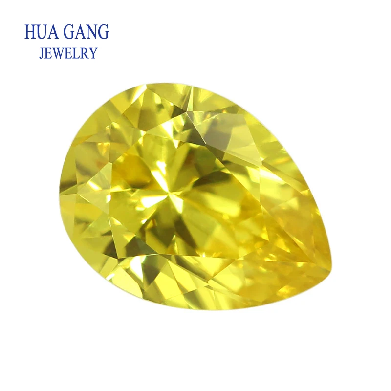 

Pear 20# Yellow Synthetic Corundum Stone 4x6-8x10mm Brilliant Cut Synthetic Corundum Yellow Stone Gems For Jewelry