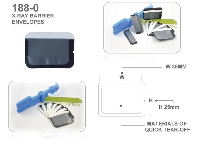 100Pcs/Set Dental X-Ray Barrier Envelopes for Phosphor Plate Dental Digital X-Ray Scan