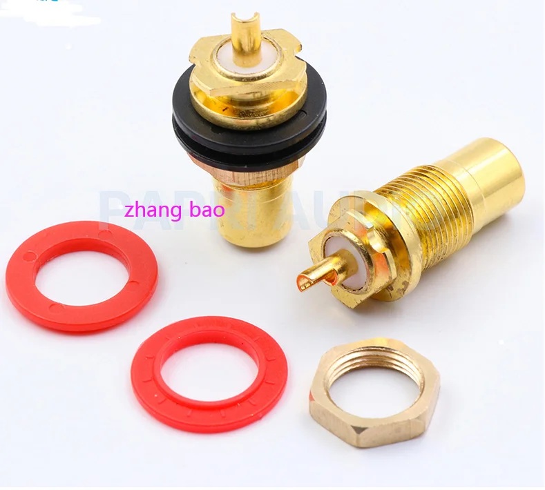 1 pair EIZZ EZ-102 RCA Signal Socket RCA Signal Audio Socket Jack Pure Gold Plated Phosphor Bronze Pair