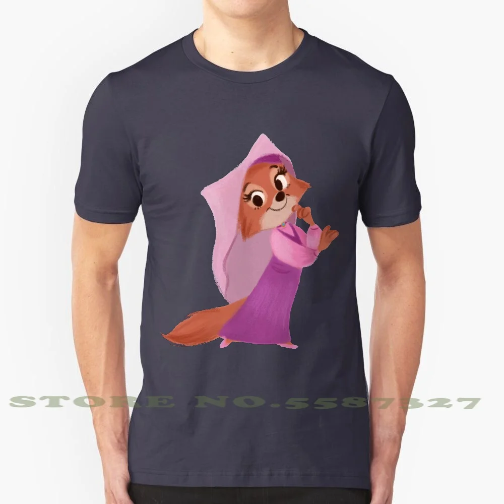 Marian , My Darling 100% Pure Cotton T-Shirt Robin Hood Maid Marian Princess Cute Fox Purple Vixen